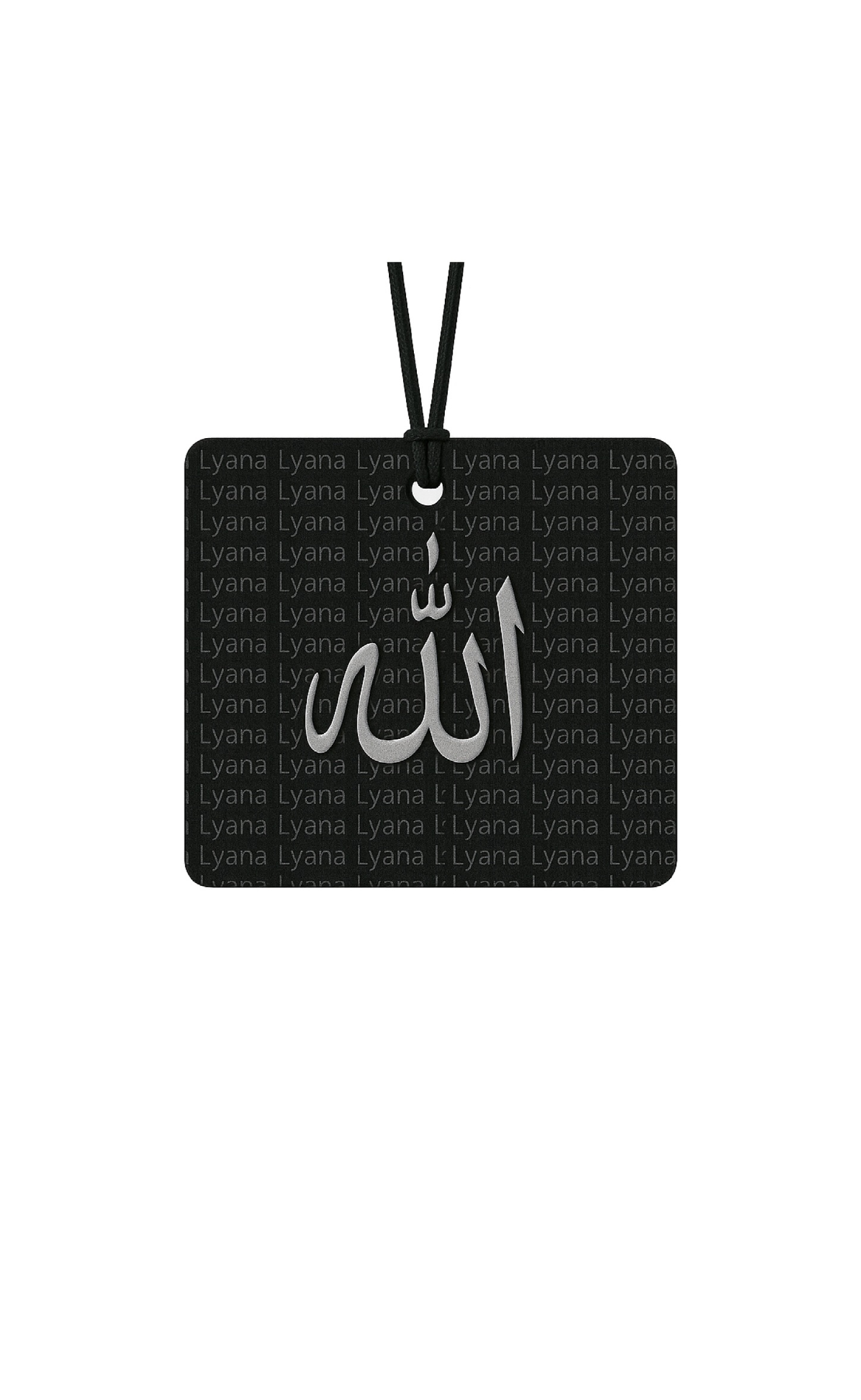 Lyana “Allah” yazılı Black Orchid araba kokusu